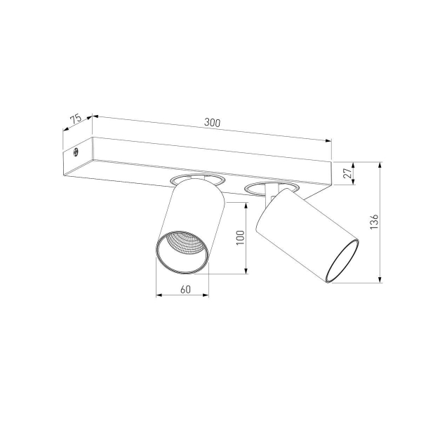 Светодиодный спот Eurosvet Flank 20139/2 Led черный Светодиодный спот Eurosvet Flank 20139/2 Led черный