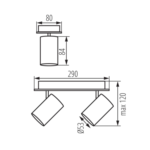 Спот Kanlux EVALO EL-2I B-SR 35693 Спот Kanlux EVALO EL-2I B-SR 35693