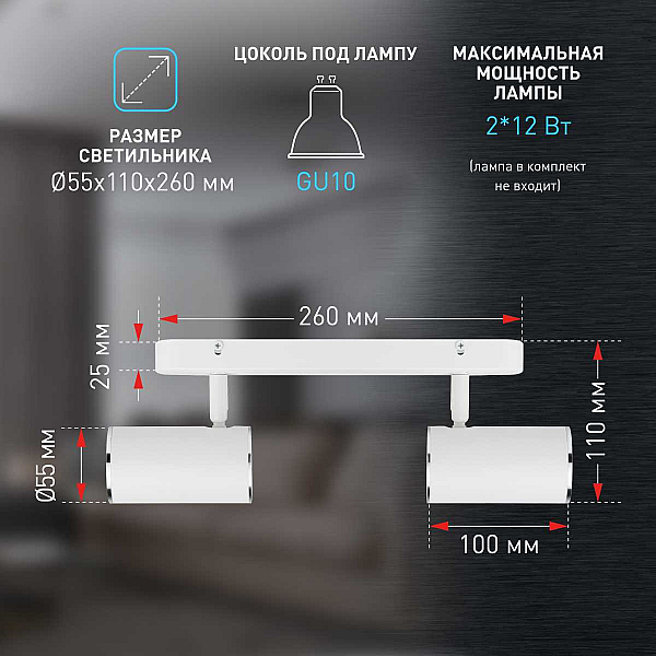 Спот ЭРА OL35-2 WH Б0056365