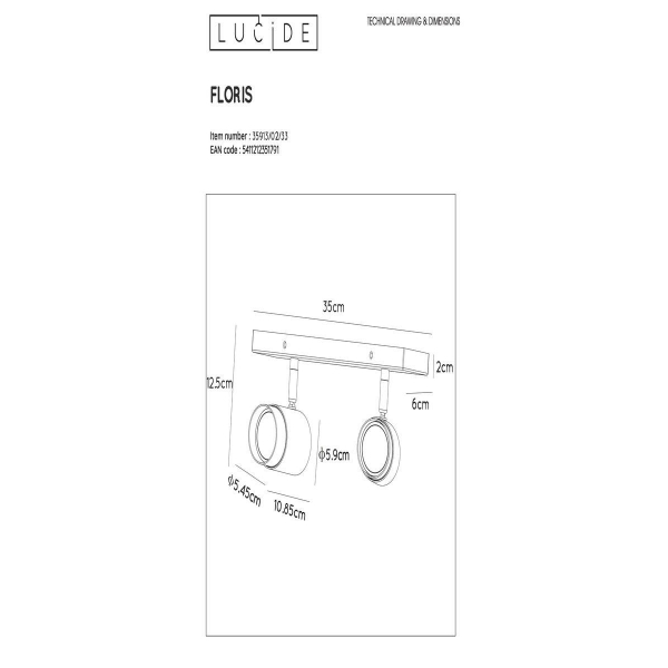 Спот Lucide Floris 35913/02/33 Спот Lucide Floris 35913/02/33