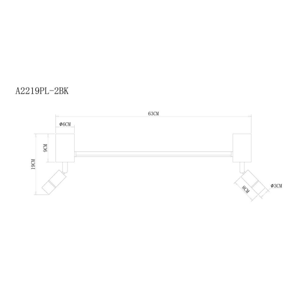 Светодиодный спот Arte Lamp Rasalas A2219PL-2BK Светодиодный спот Arte Lamp Rasalas A2219PL-2BK