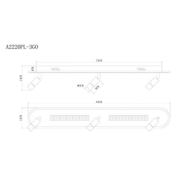 Светодиодный спот Arte Lamp Pisces A2220PL-3GO Светодиодный спот Arte Lamp Pisces A2220PL-3GO