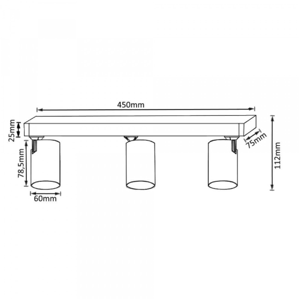 Спот Crystal Lux CLT 017CW3 L450 BL Спот Crystal Lux CLT 017CW3 L450 BL
