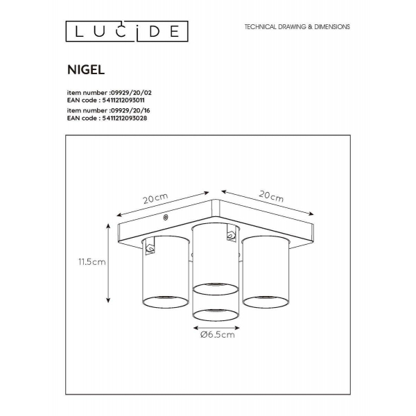 Спот Lucide Nigel 09929/20/02 Спот Lucide Nigel 09929/20/02