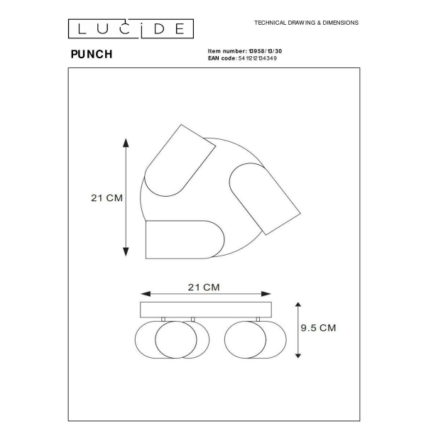 Спот Lucide Punch 13958/13/30 Спот Lucide Punch 13958/13/30