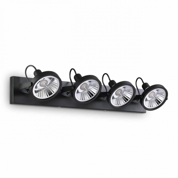 Спот Ideal Lux Glim PL4 Nero 200255 Спот Ideal Lux Glim PL4 Nero 200255