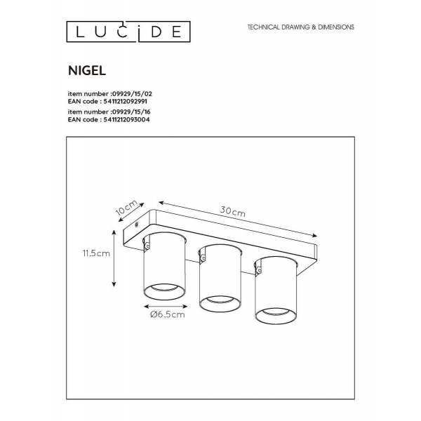 Спот Lucide Nigel 09929/15/02 Спот Lucide Nigel 09929/15/02