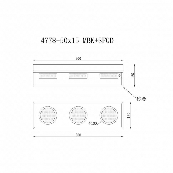 Бра iLedex Link 4778-50x15 MBK+SGD Бра iLedex Link 4778-50x15 MBK+SGD