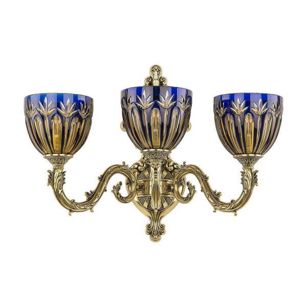 Бра Bohemia Ivele 7101B15/3/210 GB P1 U Amber-Blue/H-1I Бра Bohemia Ivele 7101B15/3/210 GB P1 U Amber-Blue/H-1I