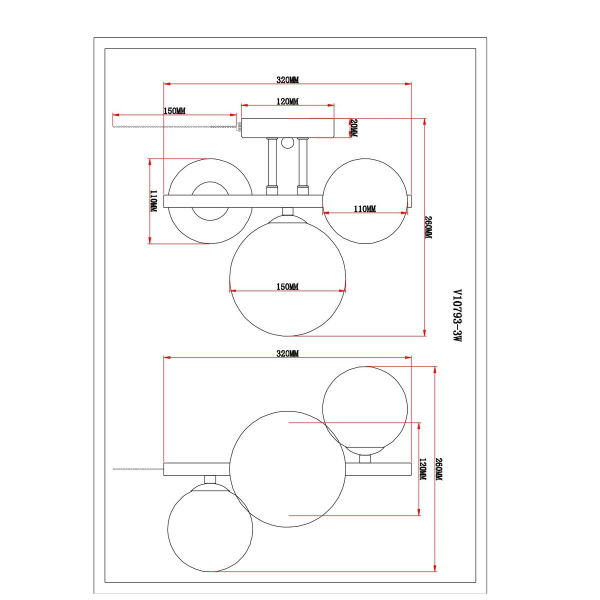 Бра Moderli Molly V10793-3W