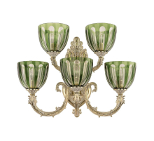 Бра Bohemia Ivele 7109B16/3+2/210 GW P1 U Clear-Green/H-1H