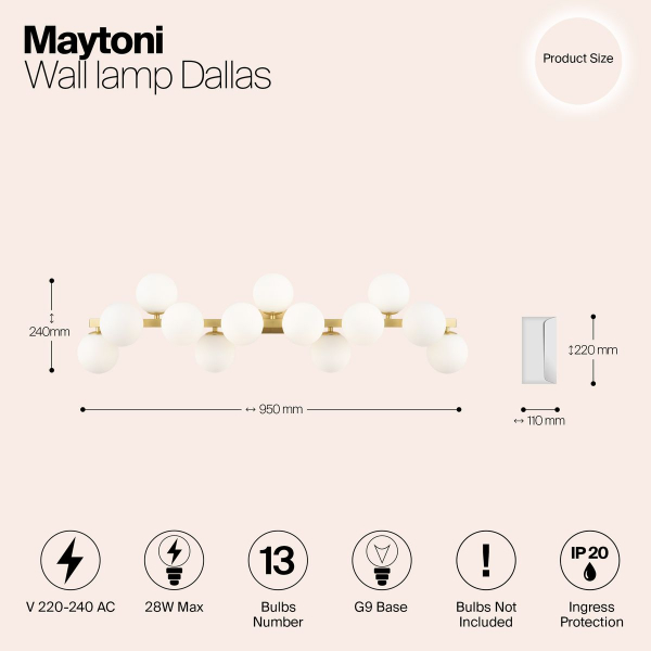 Бра Maytoni Dallas MOD547WL-13BS