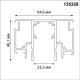 Шинопровод для монтажа в натяжной потолок 3м (CLAMP) Novotech Flum Clamp For Novotech 135328