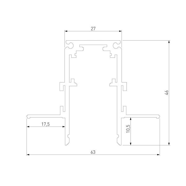 Встраиваемый шинопровод Elektrostandard Slim Magnetic 85210/00 a067505 Встраиваемый шинопровод Elektrostandard Slim Magnetic 85210/00 a067505