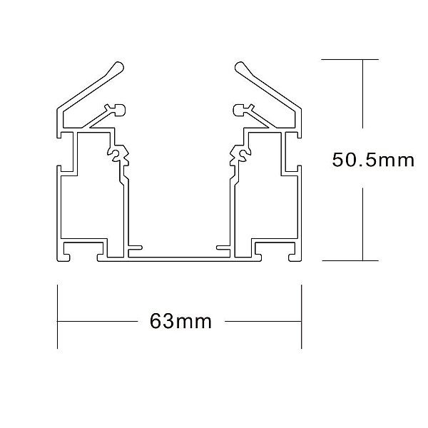 Шинопровод Crystal Lux CLT 0.135 01 L2000 BL