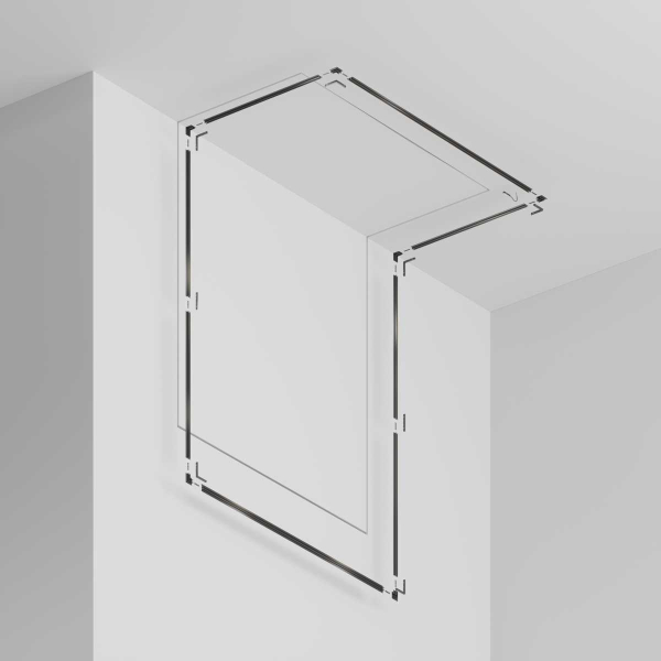 Шинопровод 2м Exility X встраиваемый под ГКЛ 12,5мм Maytoni Technical EXILITY X Busbar trunkings Exility X TRX239-422.12B