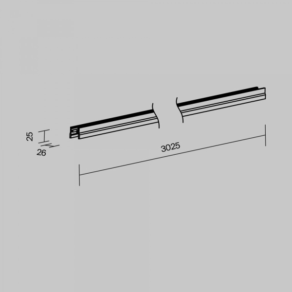Шинопровод Maytoni Elasity IP O-TR001-P-B3M Шинопровод Maytoni Elasity IP O-TR001-P-B3M