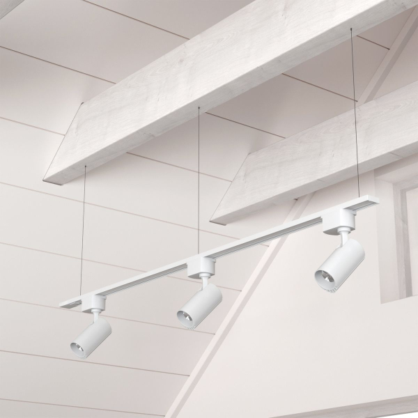 Шинопровод однофазный с питанием и заглушкой Crystal Lux CLT 0.11 01 L1000 WH