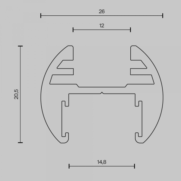 Шинопровод накладной/подвесной Maytoni Technical Busbar trunkings Basity TRX172-R-111B Шинопровод накладной/подвесной Maytoni Technical Busbar trunkings Basity TRX172-R-111B