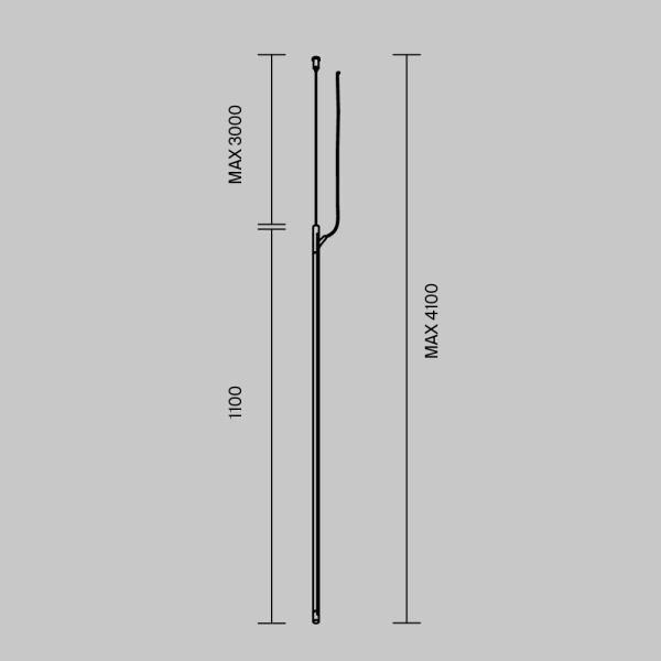 Шинопровод подвесной 1м вертикальный Maytoni Technical ARITY Busbar trunkings Arity TRX233-VL-1B