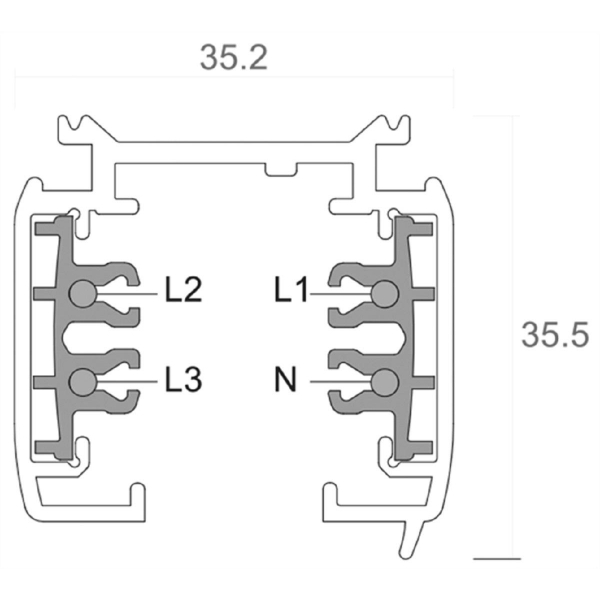 Шинопровод трехфазный Deko-Light D Line 3 м 710008 Шинопровод трехфазный Deko-Light D Line 3 м 710008