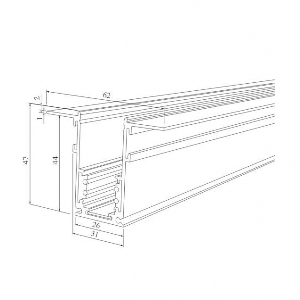 Шинопровод магнитный встраиваемый Elektrostandard Slim Magnetic 85087/00 a057187 Шинопровод магнитный встраиваемый Elektrostandard Slim Magnetic 85087/00 a057187