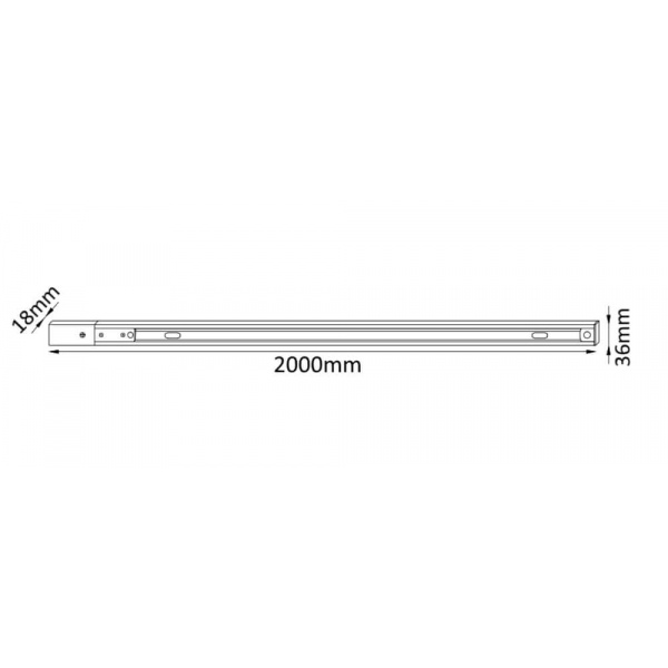 Шинопровод однофазный с питанием и заглушкой Crystal Lux CLT 0.11 01 L2000 WH