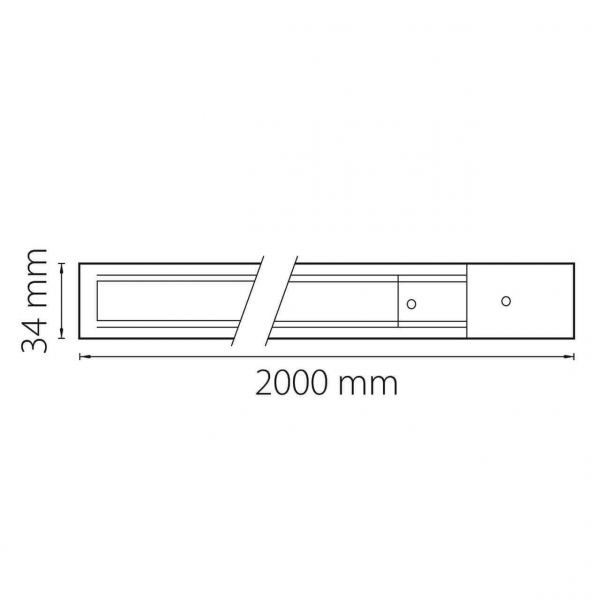 Шинопровод однофазный Lightstar Barra 502028 Шинопровод однофазный Lightstar Barra 502028