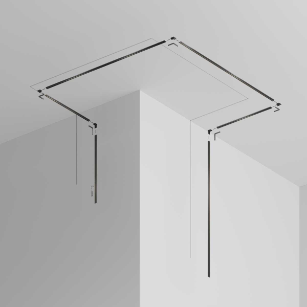 Шинопровод 3м Exility X встраиваемый под ГКЛ 12,5мм Maytoni Technical EXILITY X Busbar trunkings Exility X TRX239-423.12B