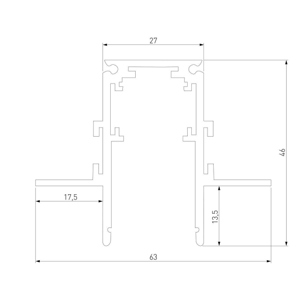 Встраиваемый шинопровод Elektrostandard Slim Magnetic 85208/00 a067497 Встраиваемый шинопровод Elektrostandard Slim Magnetic 85208/00 a067497