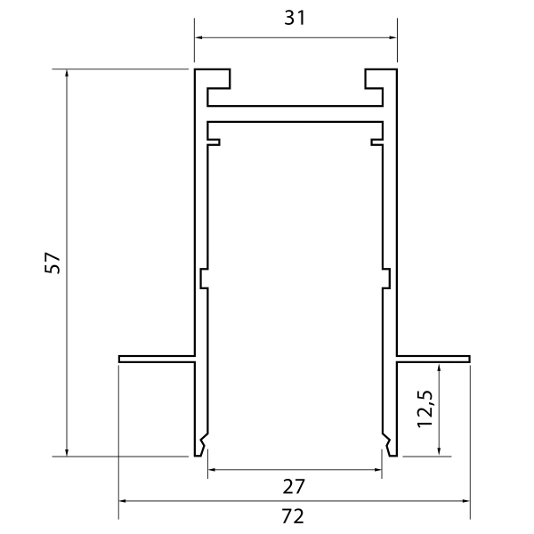 Шинопровод встраиваемый ST Luce SKYLINE 220 ST021.429.00H