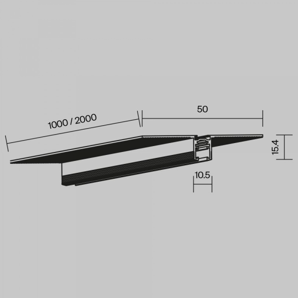 Шинопровод встраиваемый Maytoni Technical Busbar trunkings Levity TRX184-122B Шинопровод встраиваемый Maytoni Technical Busbar trunkings Levity TRX184-122B