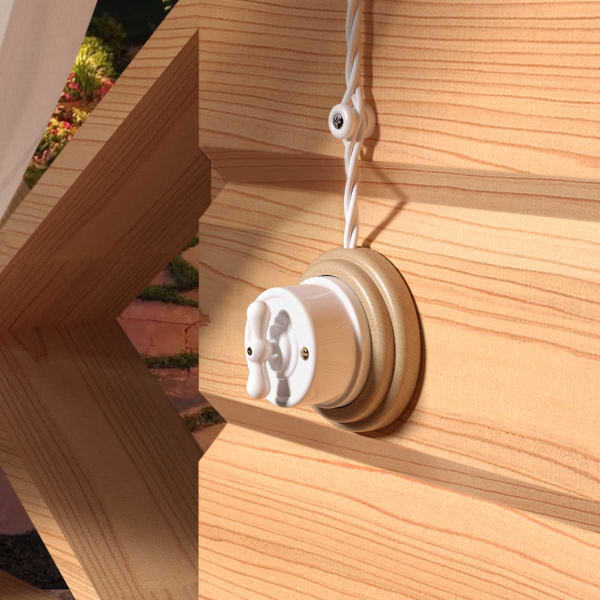 Ретро кабель Werkel витой трехжильный 2,5 мм белый W6453301 4690389165603