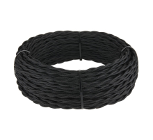 Ретро кабель Werkel витой трехжильный 1,5 мм черный W6453208 4690389165528