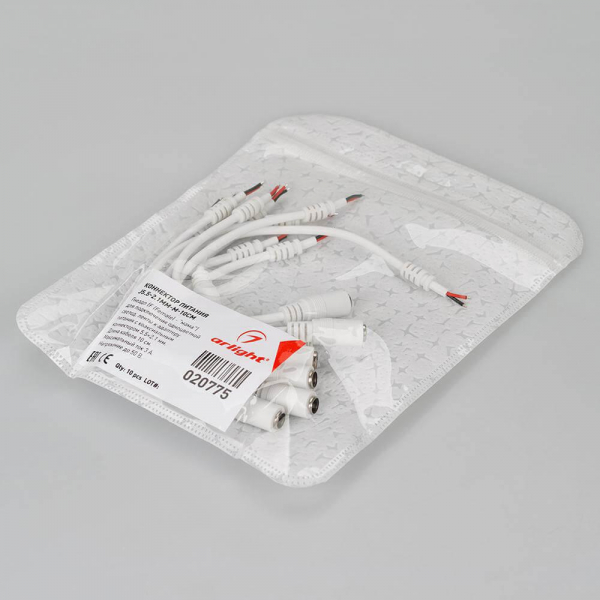 Коннектор питания Arlight J5.5-2.1mm-M-10cm 020775 Коннектор питания Arlight J5.5-2.1mm-M-10cm 020775