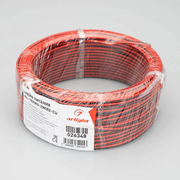 Шлейф питания Arlight ARL-18AWG-2Wire-CU 026348 Шлейф питания Arlight ARL-18AWG-2Wire-CU 026348