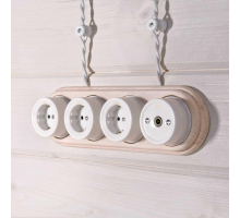 Ретро кабель Werkel витой двухжильный 1,5 мм белый W6452501 4690389165702