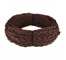 Ретро кабель Werkel витой трехжильный 1,5 мм коричневый W6453514 4690389165900