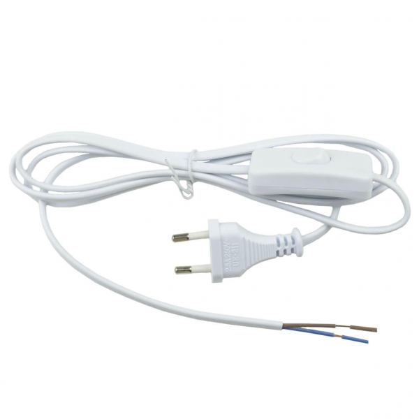 Шнур сетевой с вилкой и выключателем Uniel UCX-C10/02A-170 White UL-00004428 Шнур сетевой с вилкой и выключателем Uniel UCX-C10/02A-170 White UL-00004428