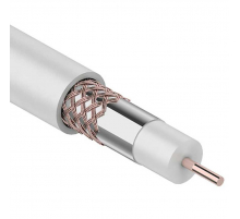 Кабель коаксиальный RG-6U, 75Ом, Cu/Al/Cu, 48%, 100м, INDOOR, белый PROconnect 01-2206