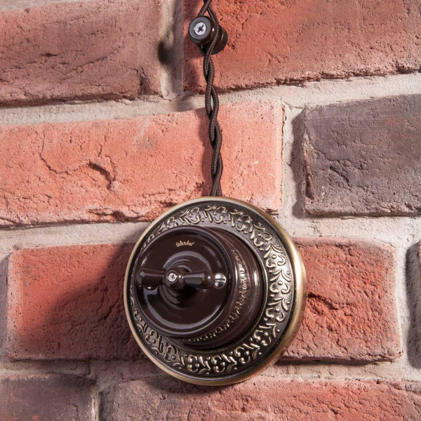 Ретро кабель Werkel витой трехжильный 1,5 мм коричневый W6453214 4690389165535