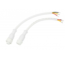 Соединительный кабель (3pin) герметичный (IP67) 3х0.5мм² белый REXANT 11-9530