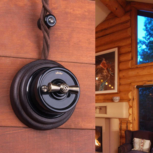 Ретро кабель Werkel витой двухжильный 1,5 мм коричневый W6452514 4690389165726