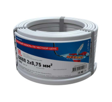 Провод ШВВП 2х0,75 мм², длина 50 метров, ГОСТ 7399-97 REXANT 01-8086-50