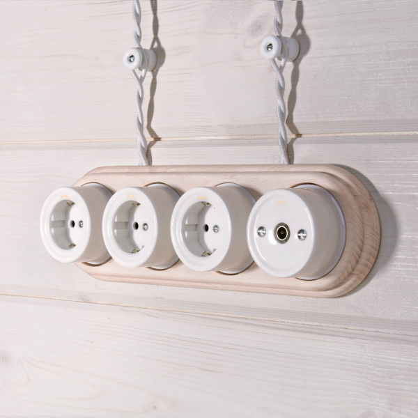 Ретро кабель Werkel витой двухжильный 2,5 мм белый W6452301 4690389165436