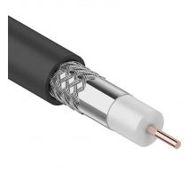 Кабель коаксиальный RG-6U, 75Ом, CCS/Al/Al, 48%, 100м, OUTDOOR, черный PROconnect 01-2205-1