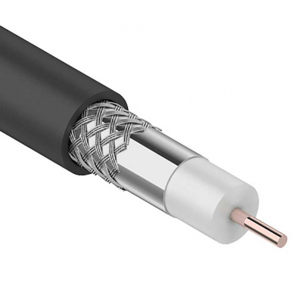 Кабель коаксиальный RG-6U, 75Ом, CCS/Al/Al, 48%, 100м, OUTDOOR, черный PROconnect 01-2205-1 Кабель коаксиальный RG-6U, 75Ом, CCS/Al/Al, 48%, 100м, OUTDOOR, черный PROconnect 01-2205-1