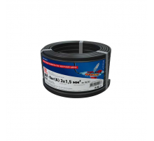 Кабель силовой медный ВВГ-Пнг(А) 3x1,5 мм², длина 20 метров, ГОСТ 31996-2012, ТУ 16-705.499-2010 REXANT 01-8215-20