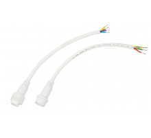 Соединительный кабель (4pin) герметичный (IP67) 4х0.75мм² белый REXANT 11-9440