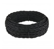 Ретро кабель Werkel витой трехжильный 1,5 мм черный W6453508 4690389165887